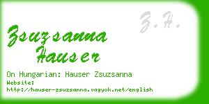 zsuzsanna hauser business card
